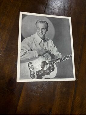 Black & White Vintage Musician Eddie Arnold Print with Song Lyrics